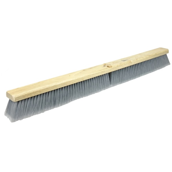 Weiler 36" Fine Sweep Floor Brush, Flagged Silver Polystyrene Fill, Includes Brace 42098 - main